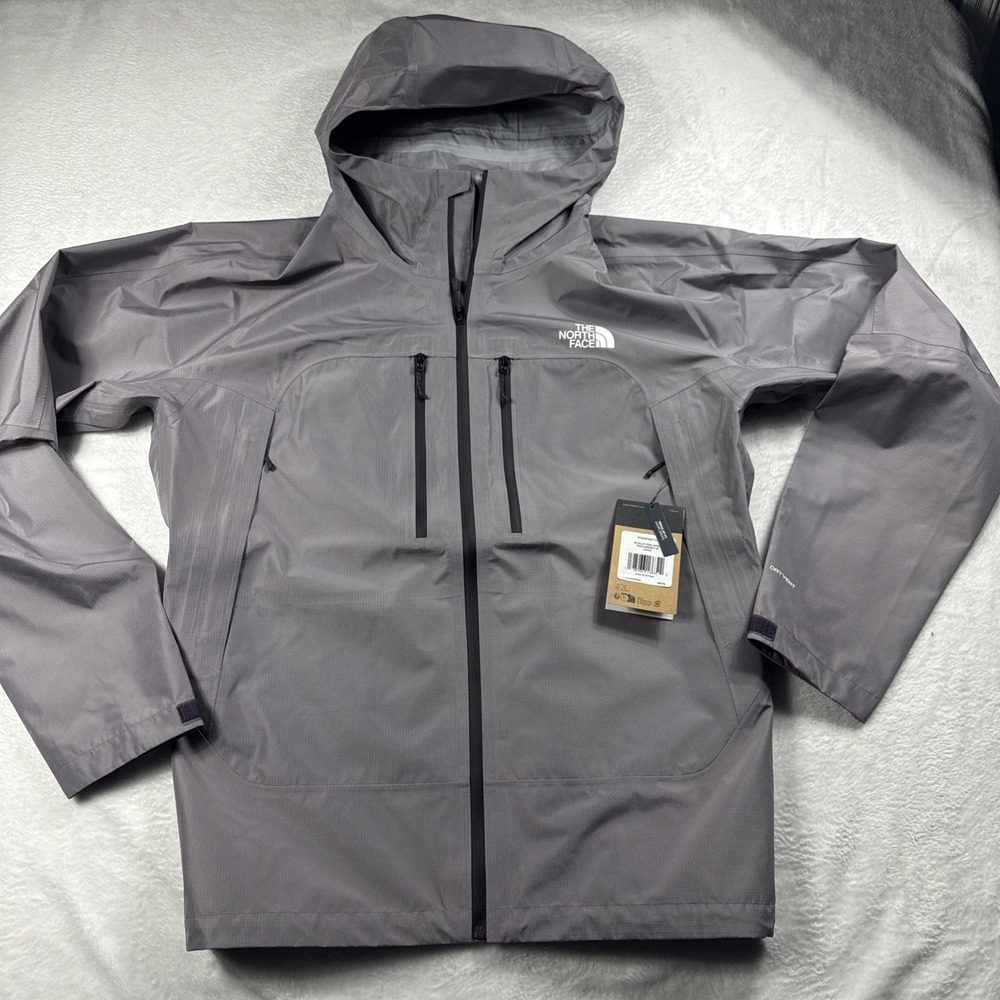 The North Face Mens Valley View Raincoat Shell Jacket Gray Large NF0A8ESAG70-L